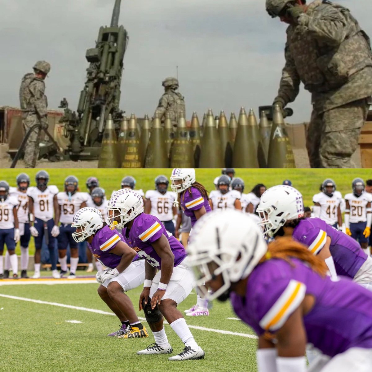 Message to our linebackers: 

13 Bravo aka “The kings of Battle”. Our motto “Shoot, Move, and communicate” We are the backbone for any and all ground attacks.

We must play like we are 13 Bravos, ”Shoot” your gaps, ”Move” from sideline to sideline” and “Communicate” all calls