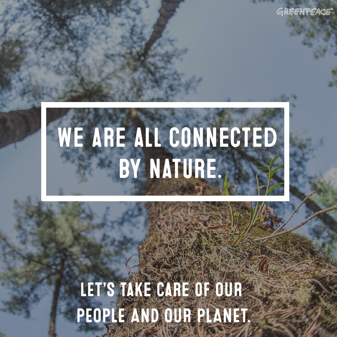 Nature connects us all. We must ensure a sustainable and just future for people and the planet 💚⁣ 🌎