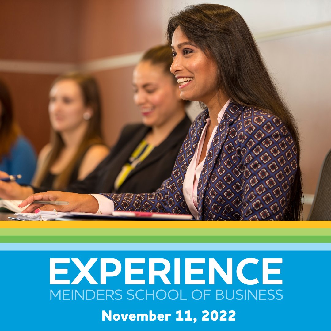 Join us Nov. 11 for the Meinders School of Business Experience! Engage in a fun learning exercise centered around a product business pitch, meet current business students, connect with admissions counselors and more! Register here: okcu.link/3TcLwf7.
