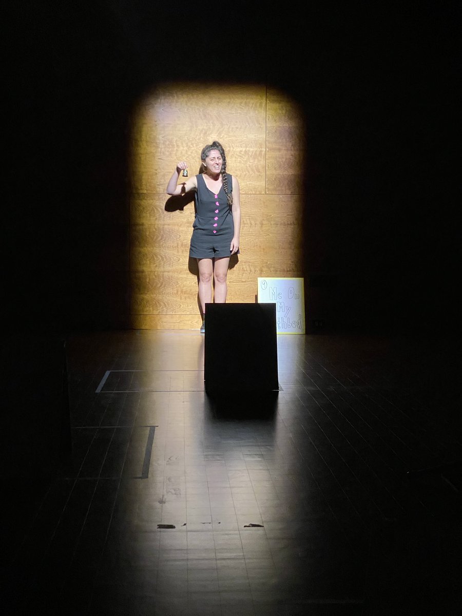 JulietHinely's tweet photo. If the only part of #RESONATEpodfest that I got to see was Sharon Mashihi’s performance of #Appearances last night, the drive from Michigan would have been worth it. This is what makes me so excited about the future of audio shows/events/festivals✨ #audioart @mermaid__palace https://t.co/v206aWDIL2
