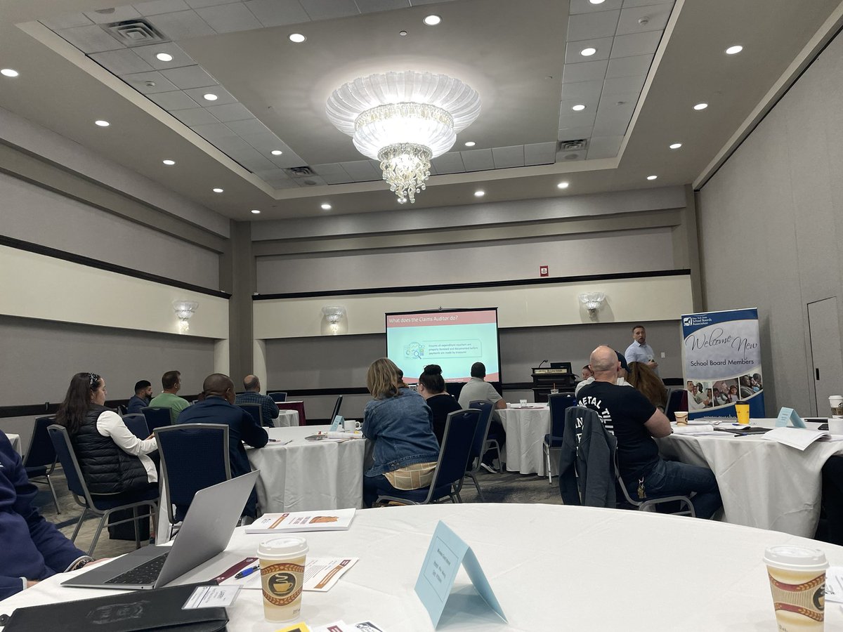 NSSBA2022's tweet photo. Day 2 of new school board member training. Fun fiscal oversight Saturday! A good group of new leaders learning on a Saturday morning. #NSSBA #NYSSBA https://t.co/Z2cAvu5Tei