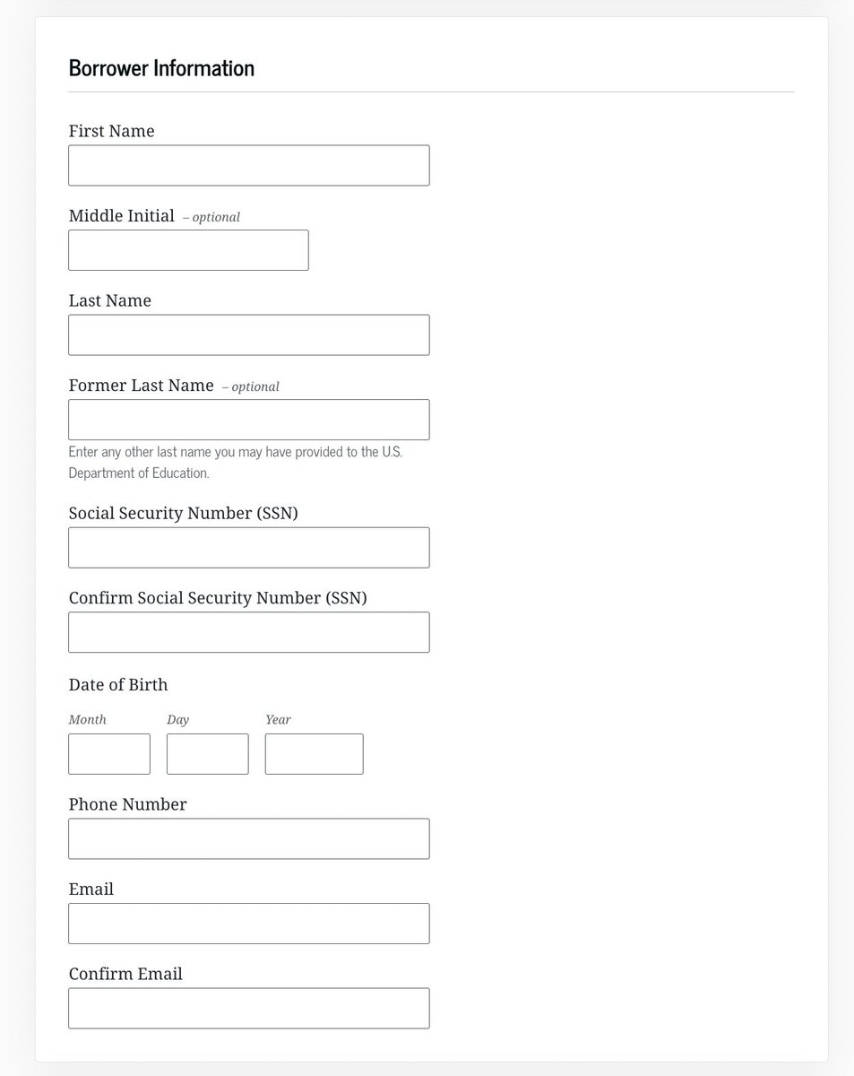 Don't put it off — the application for student loan forgiveness is remarkably simple.

studentaid.gov/debt-relief/ap…

This is basically it: