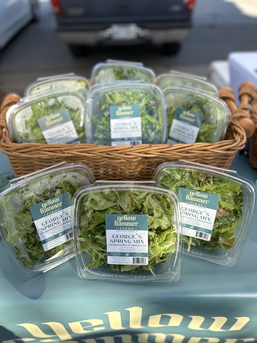 yhfarms's tweet photo. The weather is beautiful today! 🌞 Stop by @PepperPlace before noon today to pick up some delicious YH Farms produce like George's Spring Mix. It's the perfect blend of crunch and flavor for this week's salads. #bhamfarm #YHFresh https://t.co/UpsyHxrnku