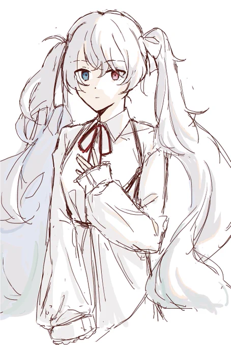 絵茶で描いたニゴミクちゃん 
