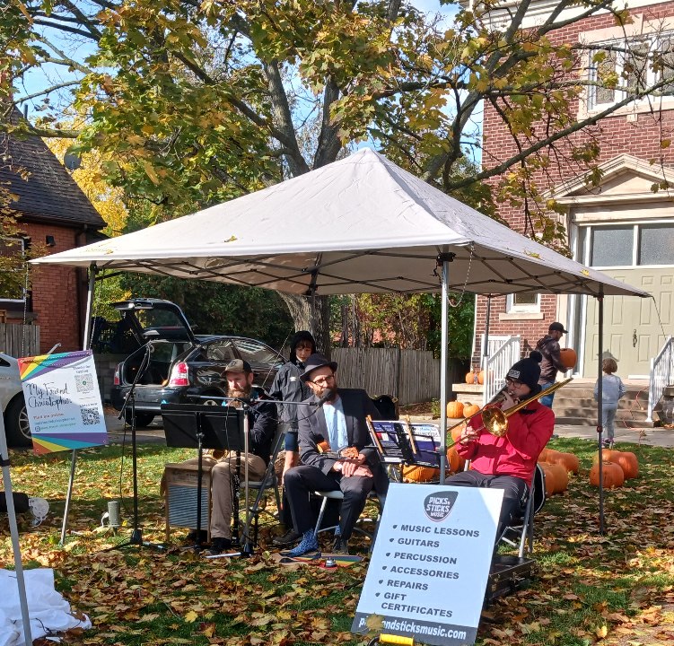 Rain, wind, sun, pumpkins . . . we had it all this morning at the KNA Pumpkin Sale. Thanks to <a href="/PicksSticks/">Picks & Sticks Music</a> for sponsoring the music!