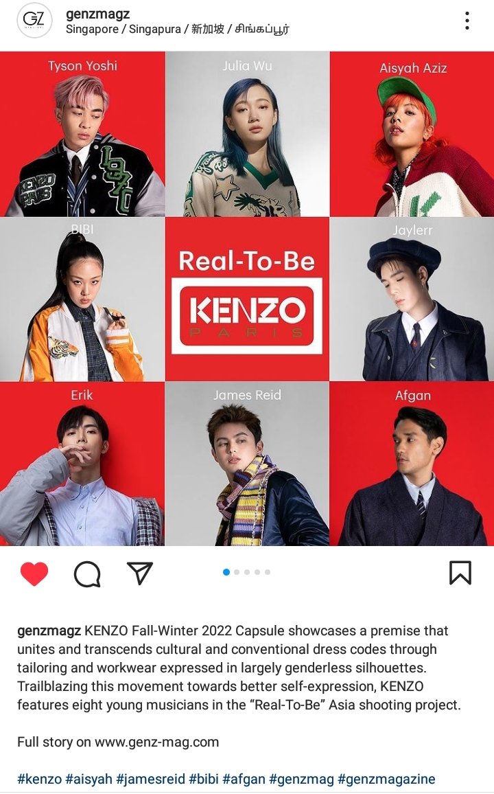 lovexpsyche's tweet photo. The #RealToBe Asia project was featured by gen z mag on their page.
#JamesReidxKENZO #KENZOFW22
📷genzmagz (14Oct22) https://t.co/UBB8DMH8cY