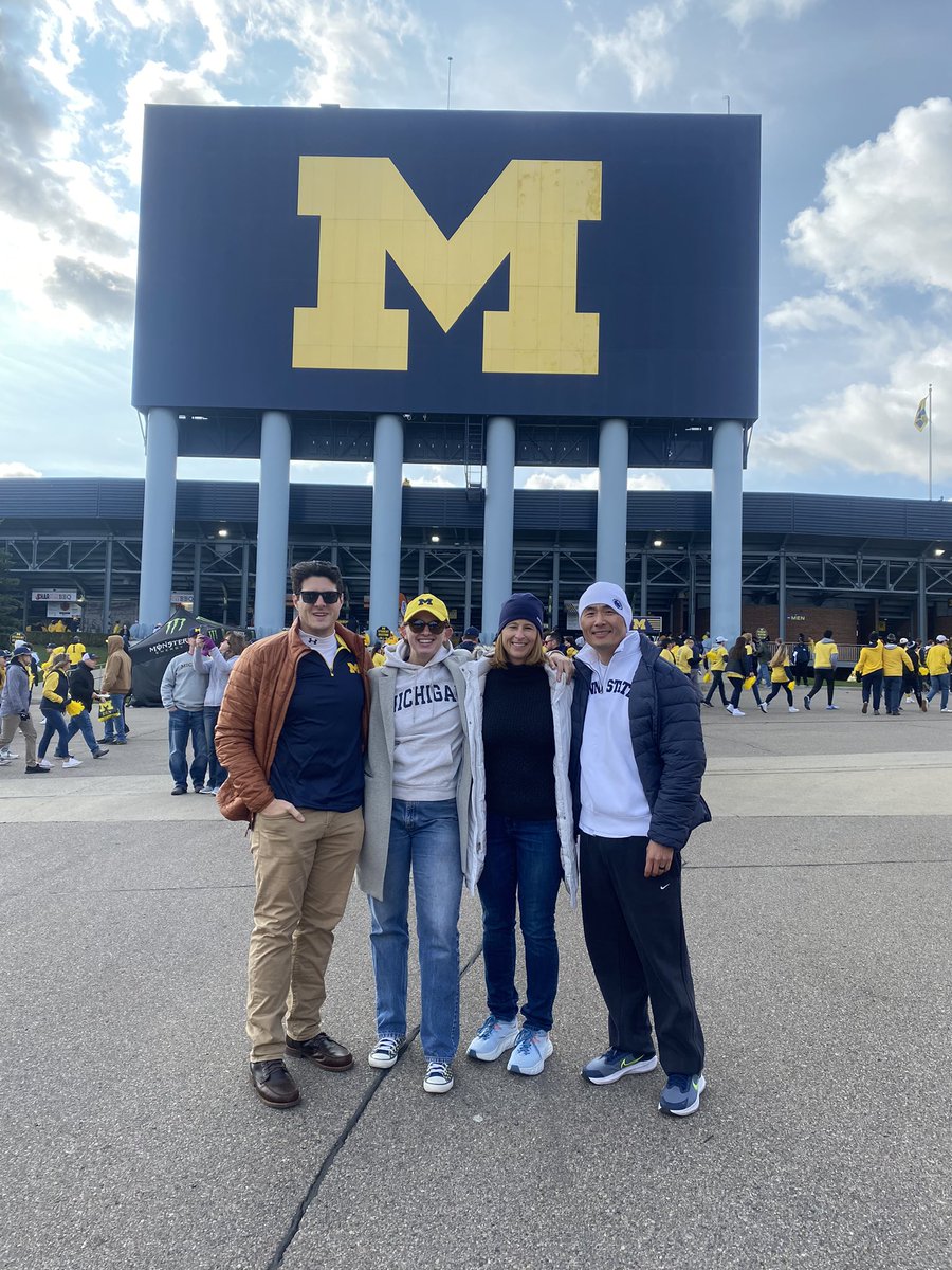 Feels good to be ho〽️e with the fam for Michigan Penn State #goblue #bighouselive