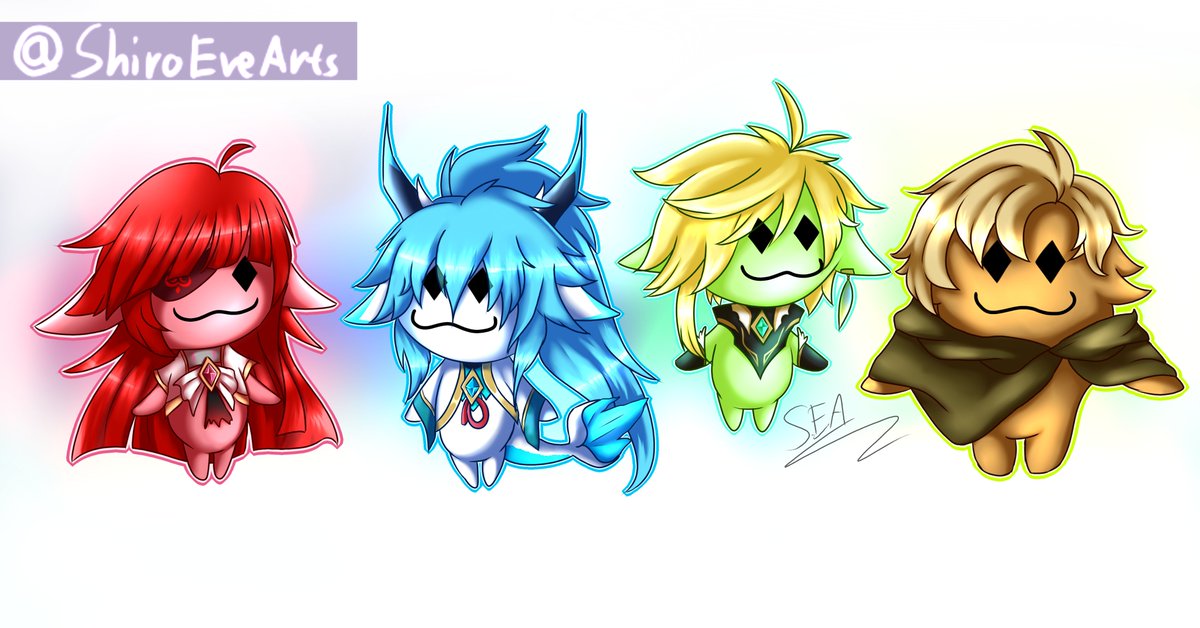 Shiroevearts's tweet photo. El Masters as Aranara´s...don´t ask me why-
#Elsword #Rosso #Denif #Ventus #Gaia #Genshinimpact #Aranara https://t.co/hV6KvYBSQ2