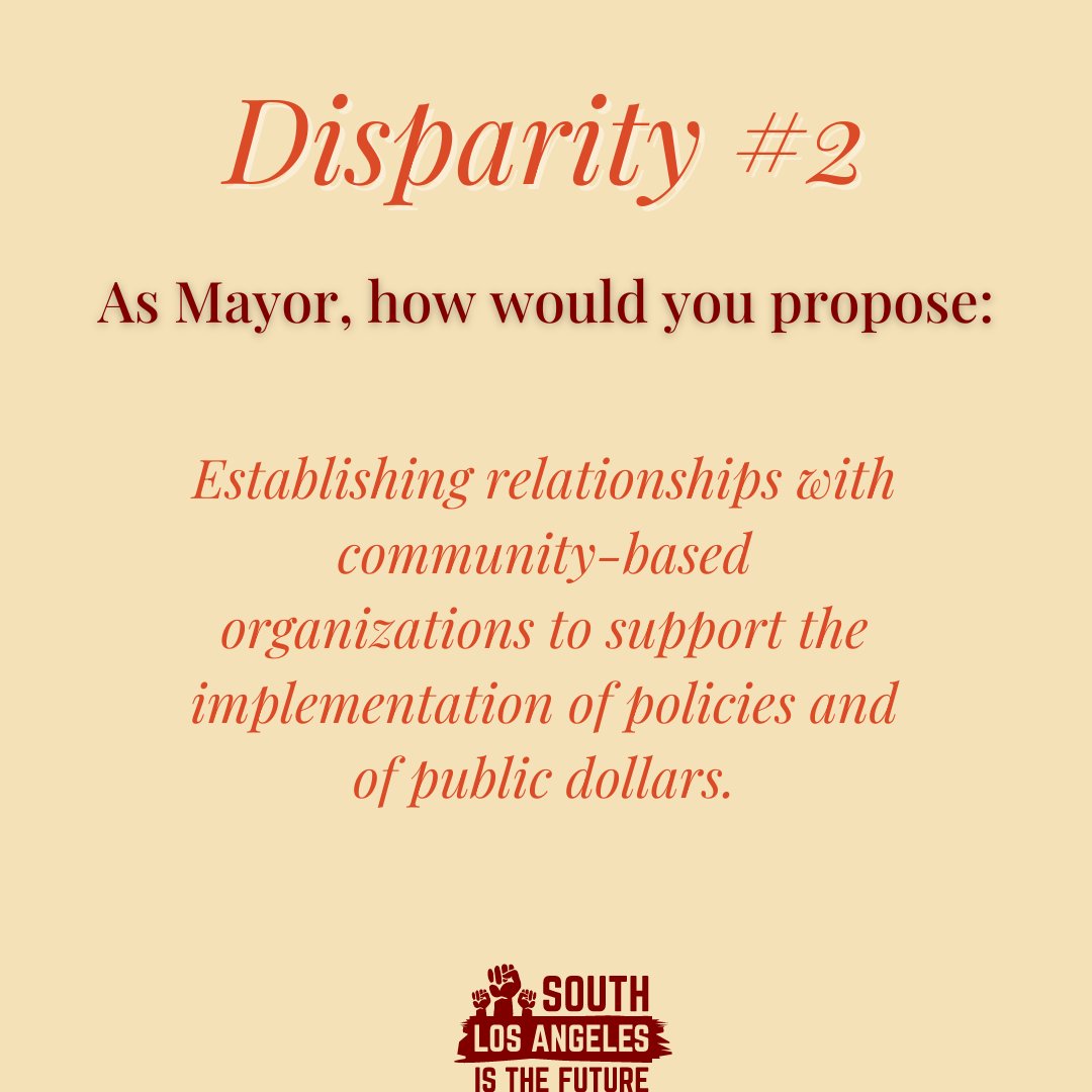 We are tired of being discriminated against and not having the accessibility to the resources WE NEED for us to be able to thrive in society. We need someone who can  HELP US!

Check out the rest on our IG @bhcsouthla or go to SouthLAistheFuture.org link in bio to learn more!