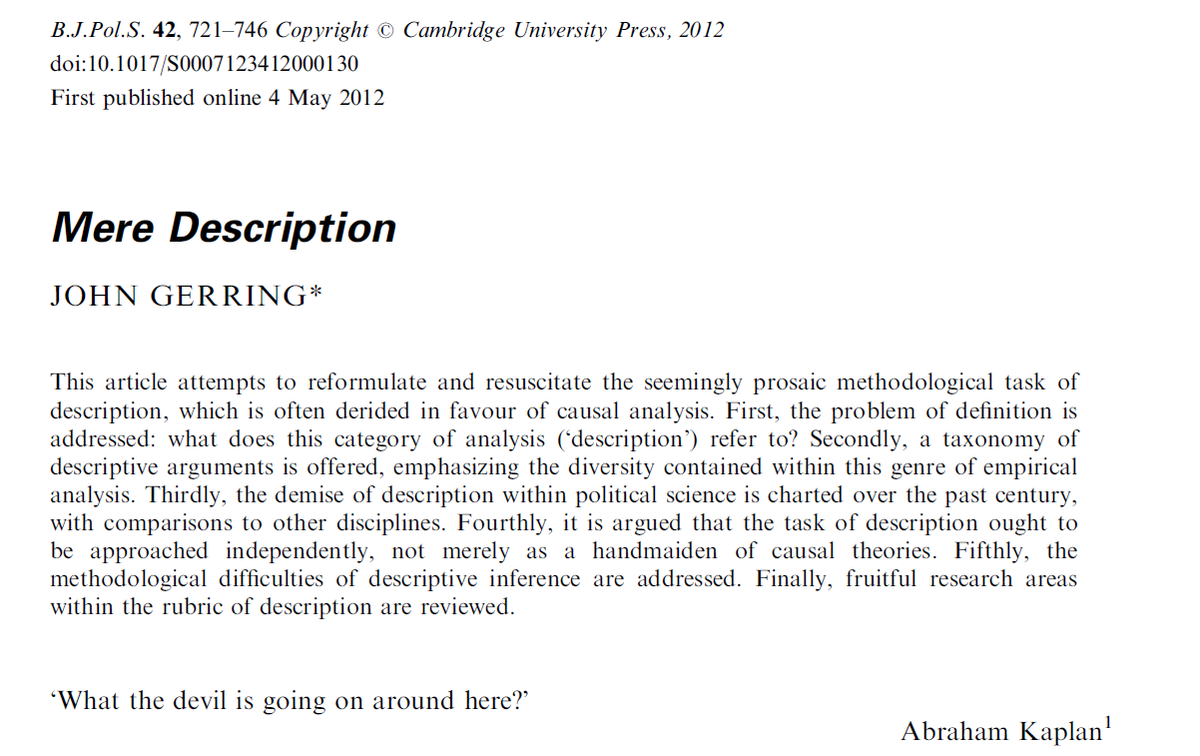 jrgptrs's tweet image. Causal analysis is important, but crucial research questions can be addressed or prepared using descriptive analysis. We have lost ability to do it properly because of our obsession with RCTs &amp;amp; IVs, this paper argues &amp;amp; it provides a much needed methodology bit.ly/3rWvnPg