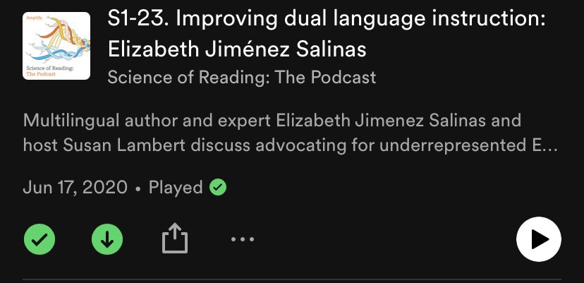 These two episodes really stuck with me. Highly recommend this podcast for all educators trying to shift their reading instruction + those who work with ELs