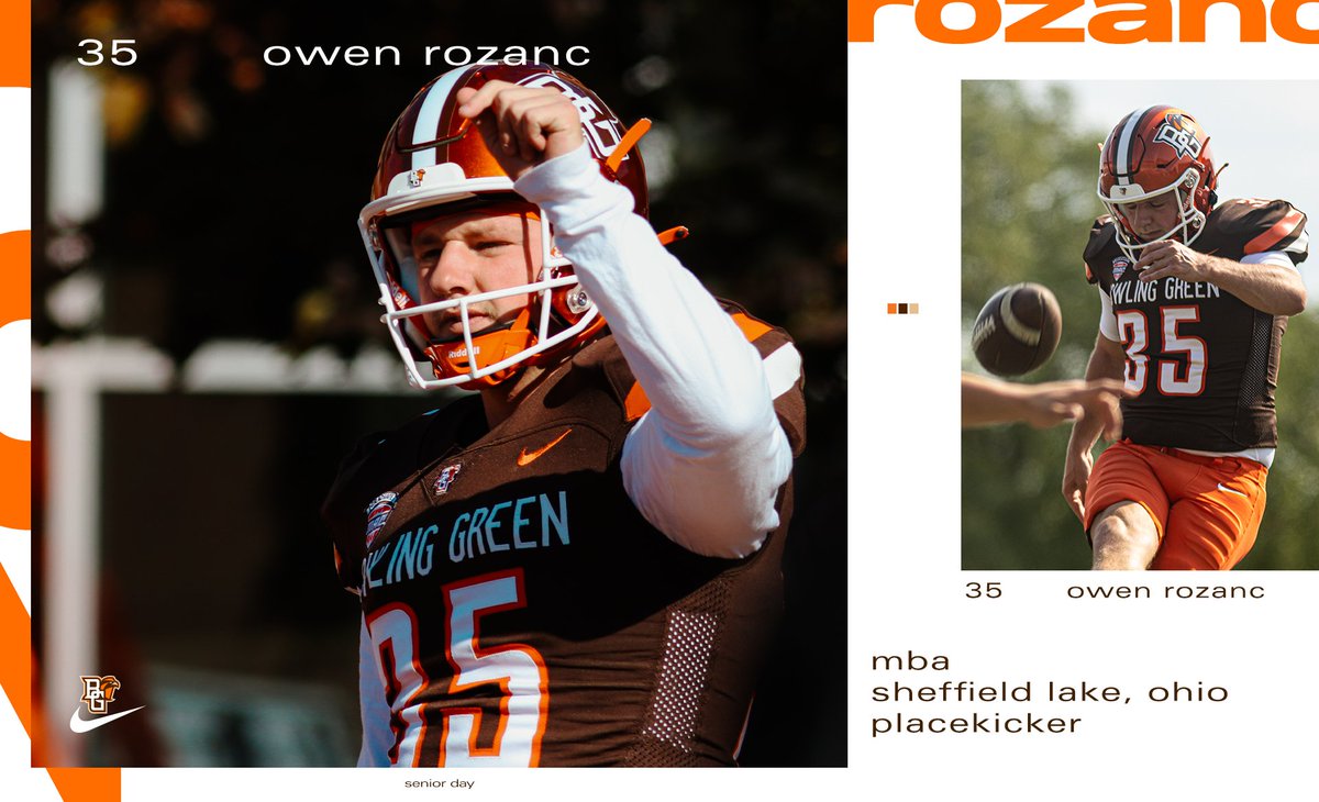 BG_Football's tweet photo. 𝗦𝗘𝗡𝗜𝗢𝗥
Owen Rozanc
MBA
Sheffield Lake, Ohio
Placekicker
Congratulations, @Owen00Rozanc https://t.co/LyTNoZdHtn