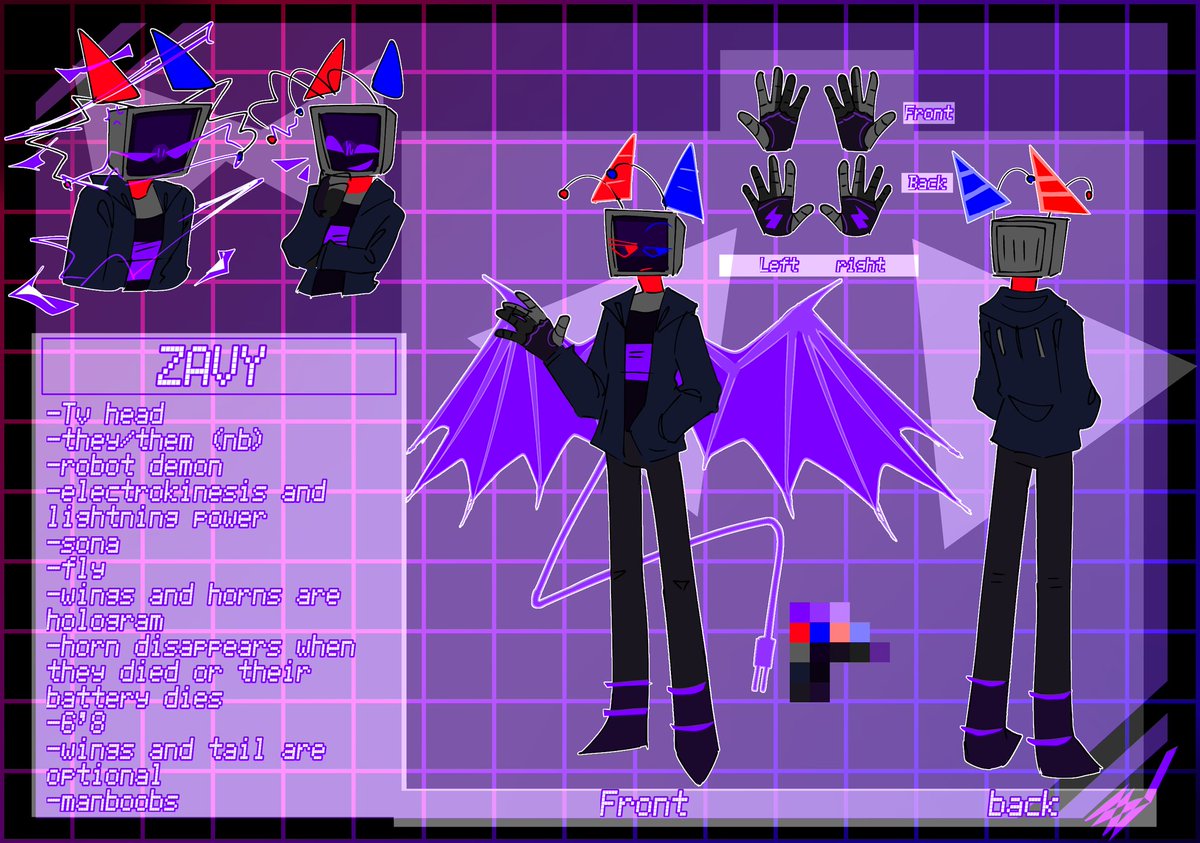 Zavixel's tweet photo. Remade sona ref and slightly change the design a bit so find it
Pinning it later after october
Fucking FINALLY...
๐ต
#tvhead #sonaref #ocref #purple #demon #objecthead #electrokinesis #refsheet https://t.co/yDoYMzVUWm
