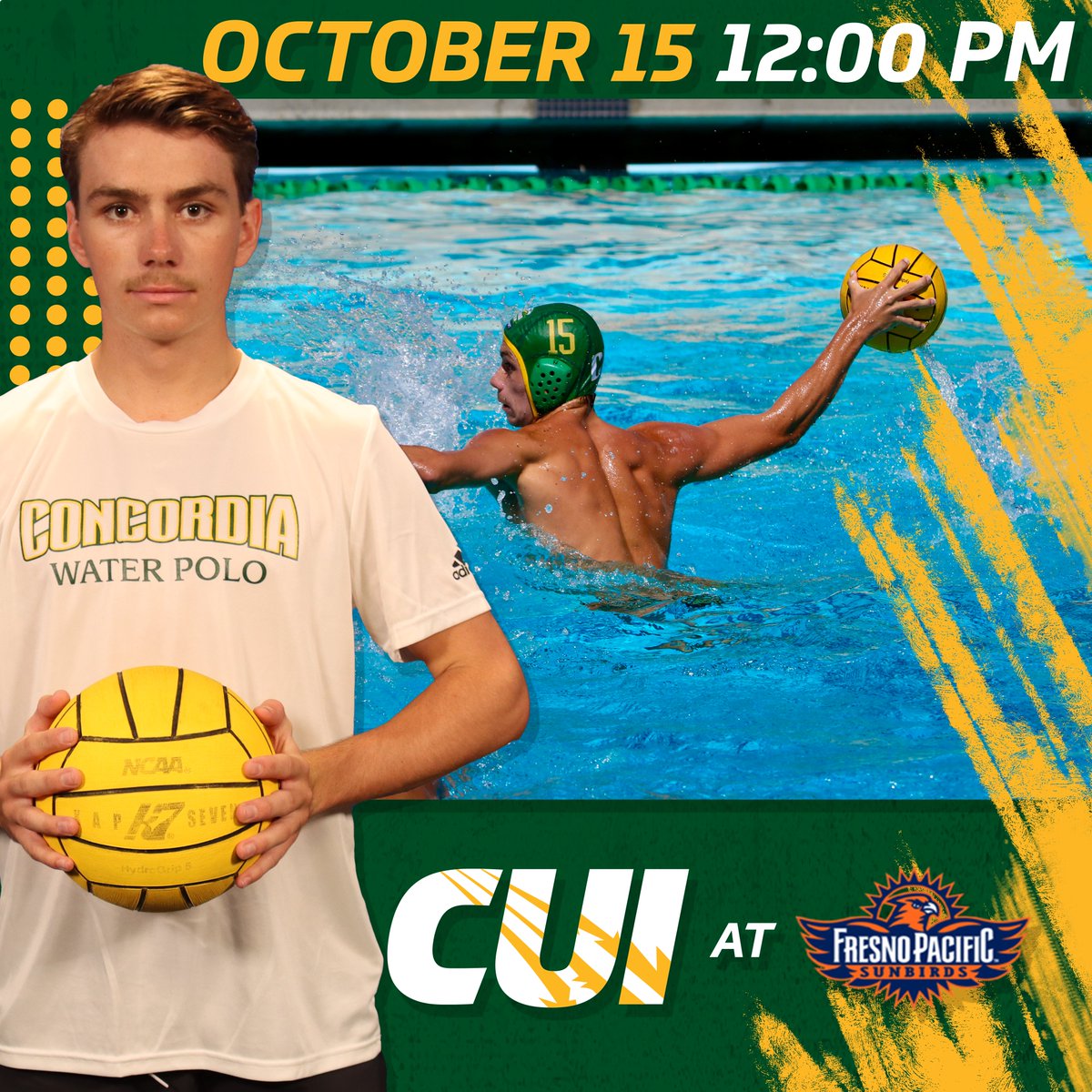 cuigoldeneagles's tweet photo. This weekend @cuimwp has 2 conference clashes on the road! 🤽‍♂️

🆚: @fpusunbirds 
⏰: SAT 12 pm
📺: https://t.co/bRpISxu4jm 
📊: https://t.co/oT1X6pcuNJ

🆚: @ucdavisaggies 
⏰: SUN 10 am
📺: https://t.co/iFu0C9Rm3c 
📊: https://t.co/uYrrwiq0xt https://t.co/a6KoZ7oWol