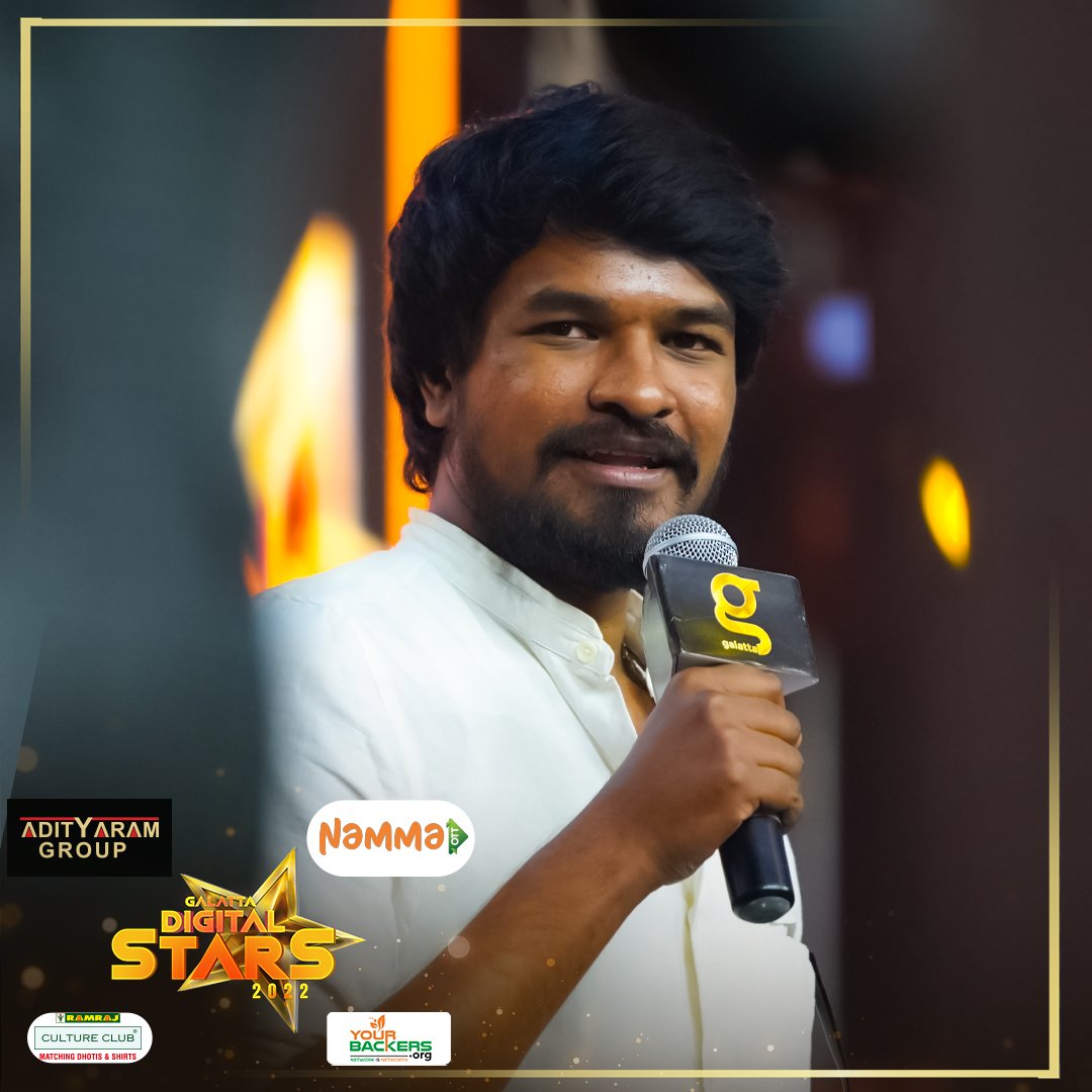 The DIGITAL SAMRAT OF SOUTH INDIA #MadanGowri sharing words of inspiration to all budding youngsters at #GalattaDigitalStars2022👏🏻💥 @madan3 @AdityaRam_CMD @AdityaramGroup #NammaOTT @Ramrajofficial @yourbackers @KrishYourbacker