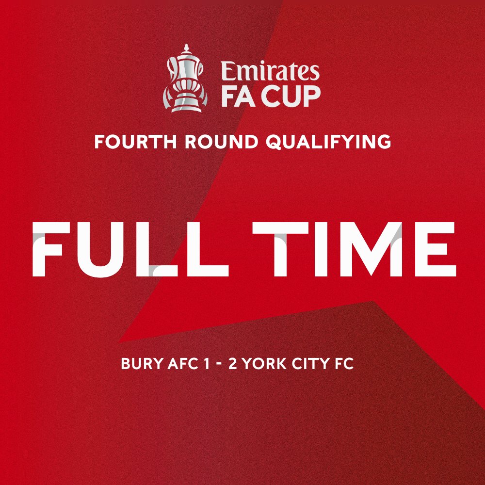 buryfc_women's tweet photo. ⚪🔵FULL TIME⚪🔵

It's been 90 minutes full of effort and endeavour, and we were the better team for most of that game - York made their last effort count though, and we just couldn't get the equaliser we deserved. 

Bury AFC 1 - 2 York City FC 

#BuryAFC | #YourTown | #YourTeam https://t.co/yHqi1aKz1O