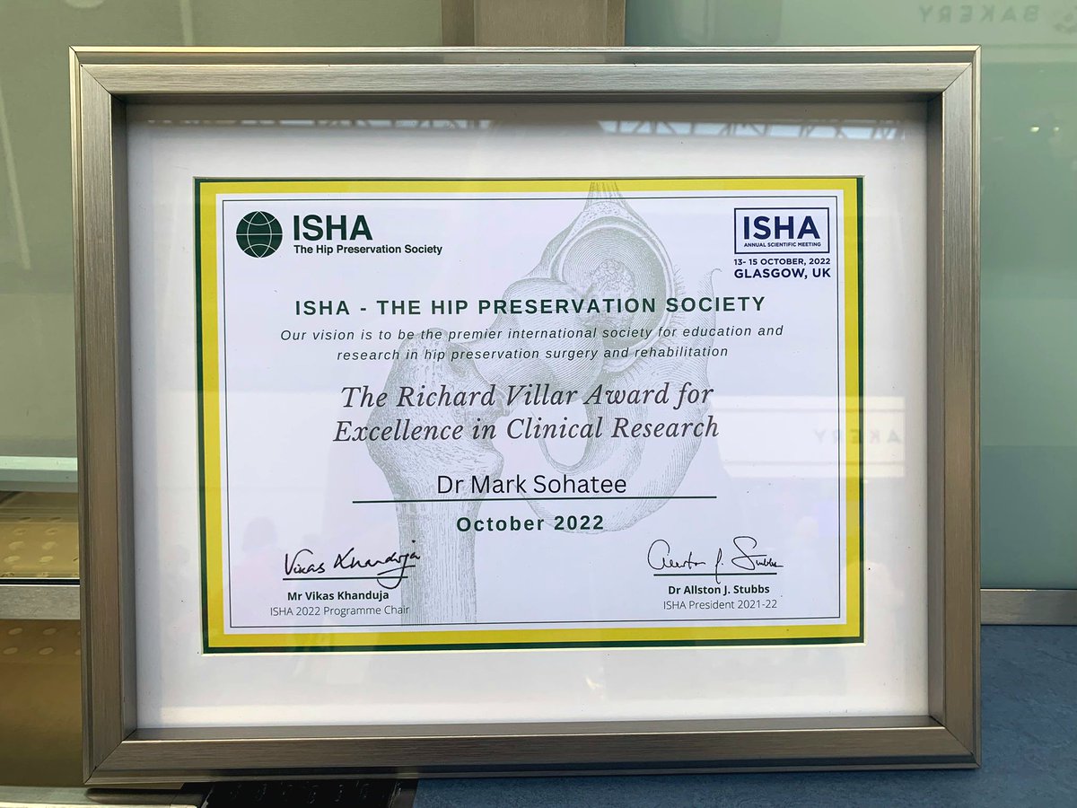 MASohatee's tweet image. #Proud day at #ISHA2022 with all the hard work paying off 
#orthotwitter