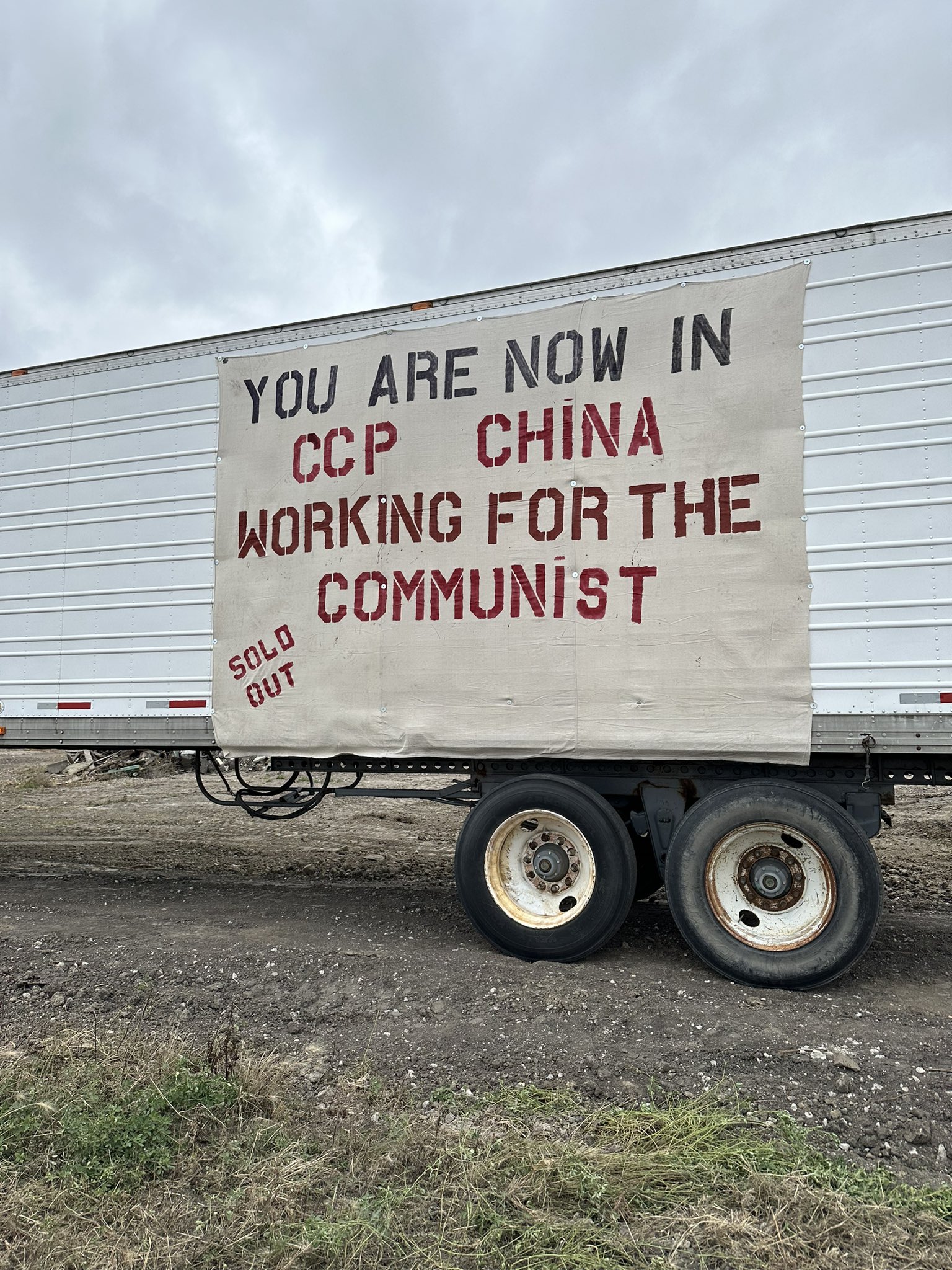 Greta Van Susteren on Twitter "A sign on a truck next to land in North