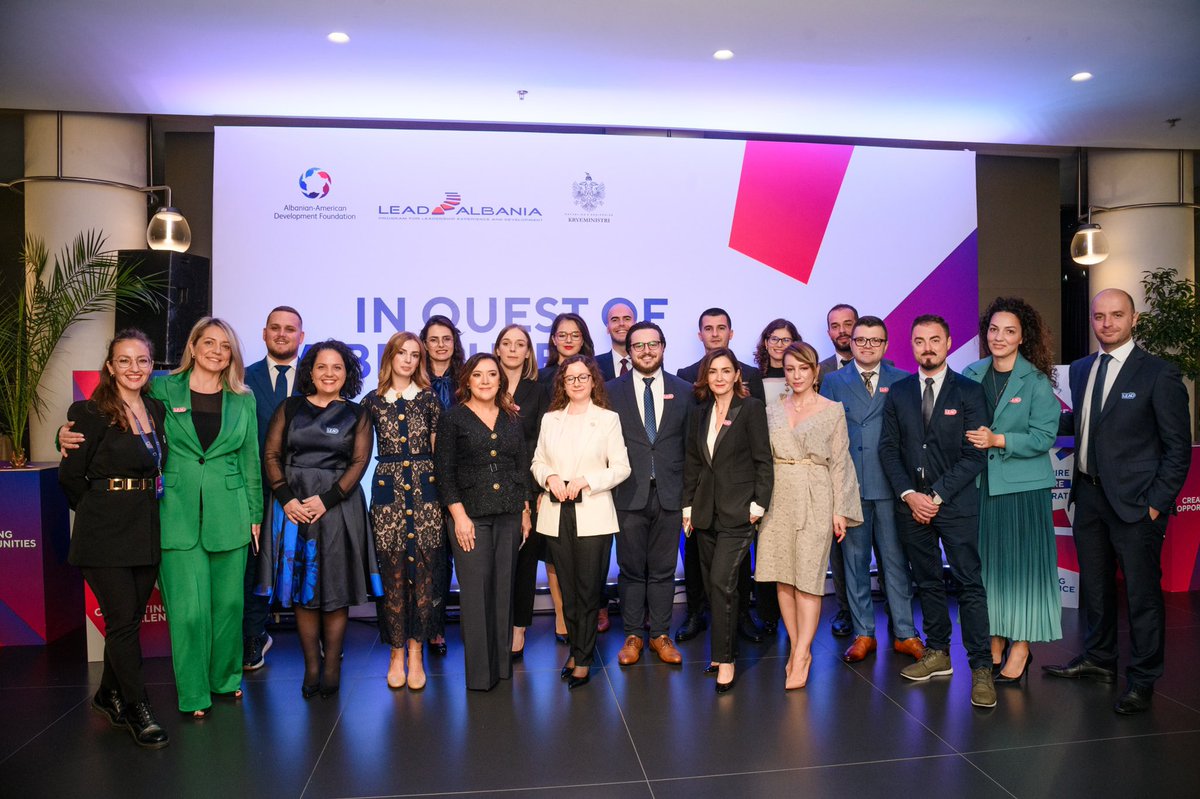 Cheers 🥂 to a great year as <a href="/LEADAlbania/">LEAD Albania</a> Fellows. 
Grateful to have been a part of this remarkable adventure as the 9th cohort of the Program. An impressive journey &amp; a life changing experience.
Thank you <a href="/The_AADF/">The AADF</a> for the continuous investment &amp; for making all of this possible.
