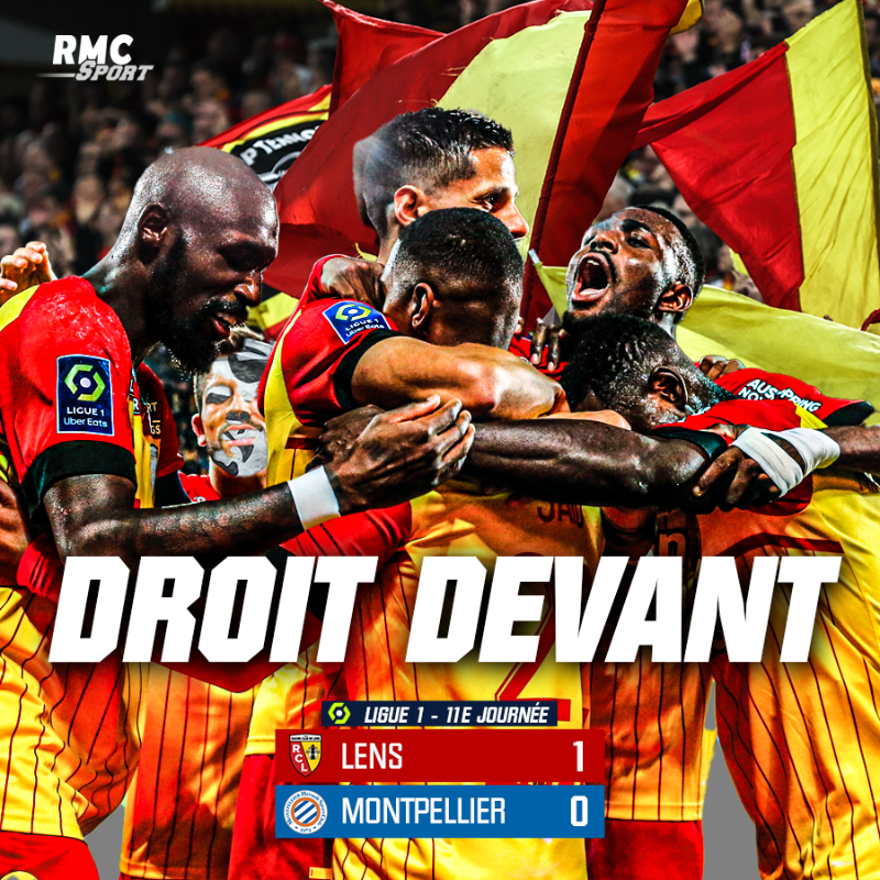 RMCsport's tweet photo. 🔥 🟡🔴 Avant le Classique, Lens revient à deux points du PSG et monte sur le podium de la Ligue 1, devant l'OM.
