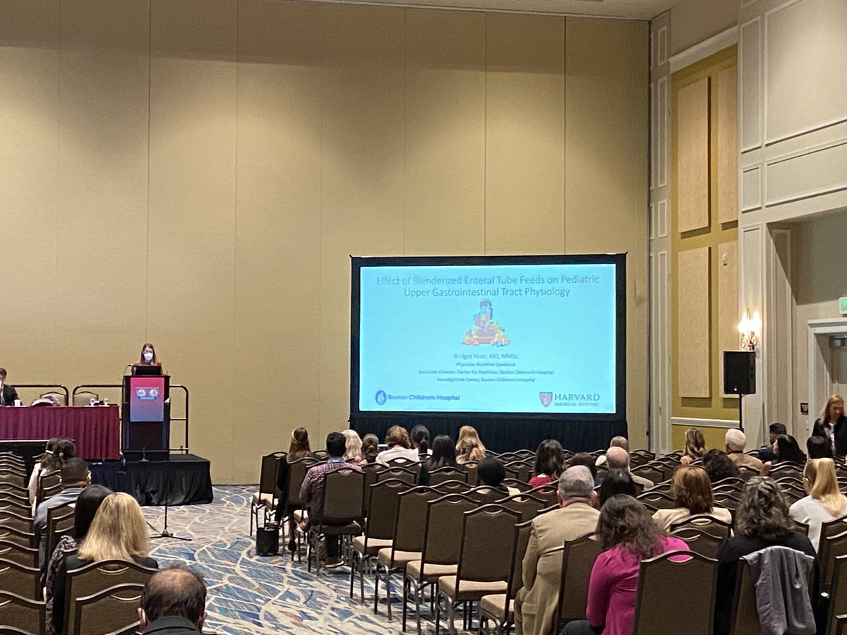 PeteDuncanMD's tweet photo. Exciting to see even more evidence for beneficial effects of #blenderized tube feeds in our #aero patients with upper GI symptoms from @BridgetHron @AerodDr @BostonChildrens @NASPGHAN #NASPGHAN2022 https://t.co/ZXpbK71Xyc