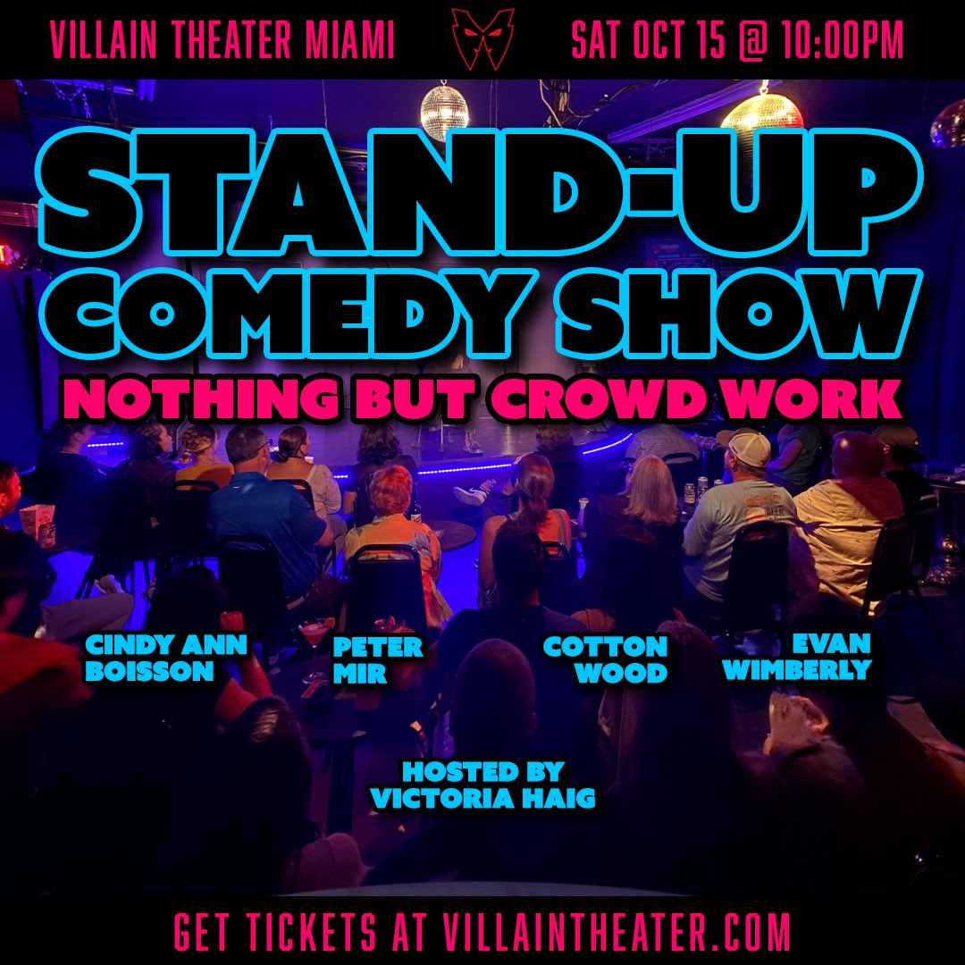 Tonight!!! <a href="/cindyannboisson/">Cindy-Ann Boisson</a> <a href="/PeterMirVillain/">Pedrito</a> <a href="/Villaintheater/">Villain Theater</a>