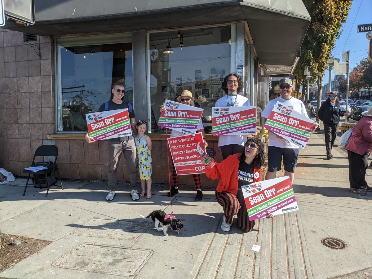 Look at these fantastic volunteers out for <a href="/socialist_vote/">Vote Socialist</a> , what a beautiful day to Vote Socialist!