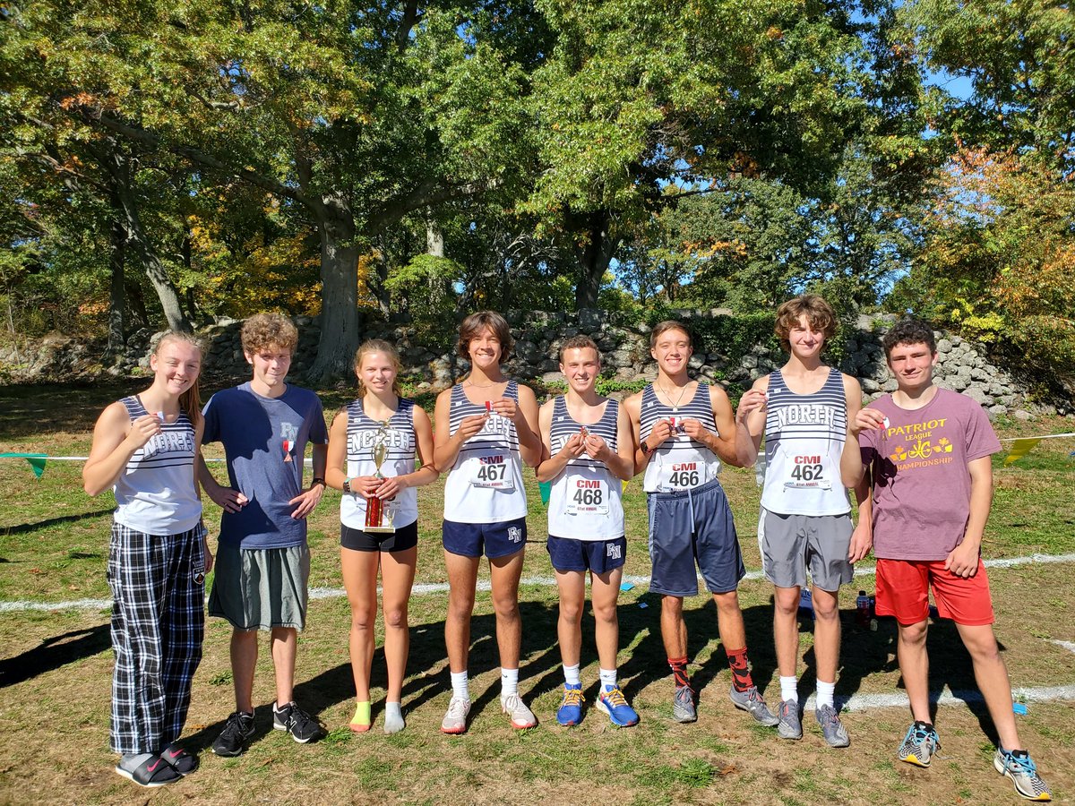 PlyNorthXC's tweet photo. Medal winners today at Catholic Memorial Invitational. 
Macey Shriner (1st overall)
Mia Sweeney 
Cole Guiliani 
Jaycob Carpenter 
Josh Bryant 
Carter Pizano 
Nick Rodden 
Aiden Colligan https://t.co/BXK72MCykl