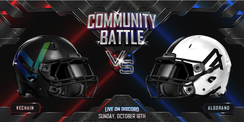 Team <a href="/vechainofficial/">VeChain</a> out to an early 10-0 lead over Team <a href="/Algorand/">Algorand</a> in the #VeChainHasNFTs Community Battle. Want a #VeChain or #Algorand helmet? Hit Discord &amp; drop wallet in our ADOR channel -- discord.gg/Tg8T9ZEmt9. Vote/Mint request open until end of SNF! #VET #ALGO