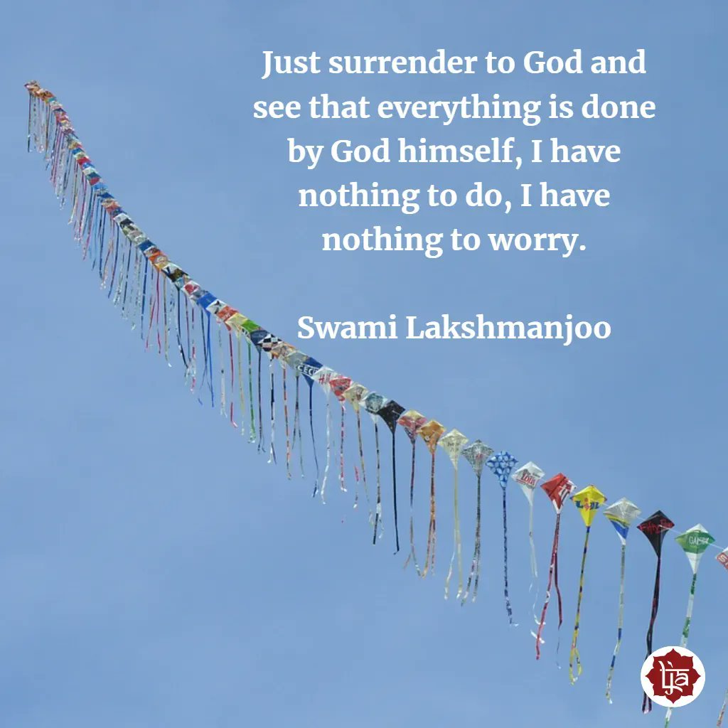 'Just surrender to God and see that everything is done by God himself, I have nothing to do, I have nothing to worry about . ” Swami Lakshmanjoo  
#kashmirshaivism #godconsciousness #trika #yoga #meditation #awareness #onepointedness #nondualism  #spirituality #spiritualteaching