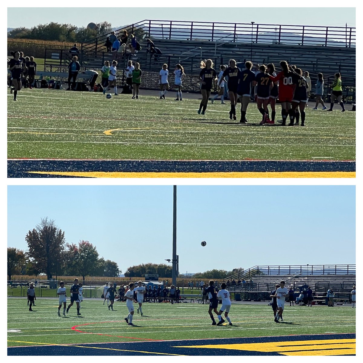 Double victories for the ELCO Raiders today!!  Boys soccer was victorious over Ephrata and girls soccer over Elizabethtown.  Both teams advance in ⁦<a href="/LancLebLeague/">LL League</a>⁩ playoffs and will play again on Tuesday evening. Way to go, Raiders!! #ELCOexcellence
