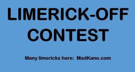 MadKane's tweet photo. #LimerickPrompt It's Limerick-Off time, so join me in writing a limerick using this RHYME WORD at the end of any 1 line: DRESS or adDRESS.
https://t.co/nK1Ohaokoy
There's also a separate themed-limerick contest &amp; a  Random Word Generator Limerick Contest.  (Details at link.) https://t.co/DTO4IxTUDY