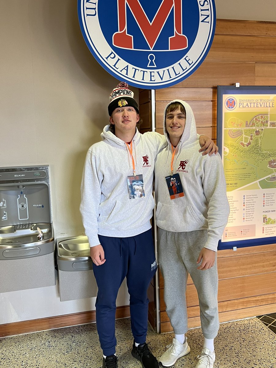 Had a great time at UW - Platteville with @Sean22376982 today. Thank you <a href="/CoachSheehan12/">Patrick Sheehan</a> for the game day invite, great win today!

<a href="/CoachBigPete/">Peter "Coach Big Pete" Leinweber</a> <a href="/DeepDishFB/">DEEP DISH FOOTBALL</a> 
<a href="/lemminginsider/">Matt Lemming</a> <a href="/LemmingReport/">Tom Lemming</a> @Rivals_Clint <a href="/EDGYTIM/">Timothy “EDGYTIM” OHalloran</a> <a href="/PrepRedzoneIL/">Prep Redzone Illinois</a> <a href="/hcfootball/">Hinsdale Central Football Club</a>