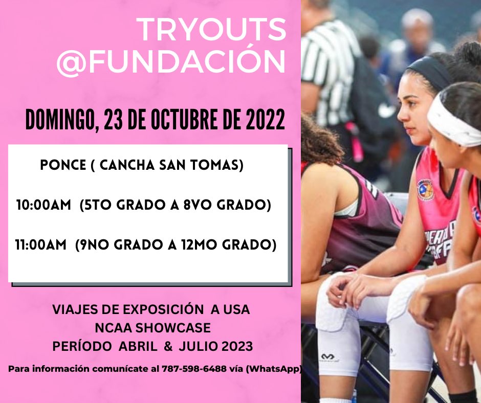 fbfpur's tweet photo. 💫Familia FundacionBPUR se abre una tercera sede de los Try Outs en (PONCE) el Domingo, 23 de octubre de 2022,  unión a los Try Outs del Sábado, 22 de octubre de 2022 en (BAYAMÓN e ISABELA).

📲Inscríbete en el siguiente enlace: https://t.co/CllbuJkRAl

No te quedes fuera!✈️🏀⛹🏽‍♀️ https://t.co/ge6QZEaMix