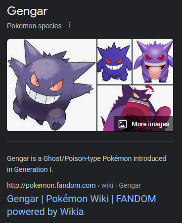 Gengar, Pokémon Wiki