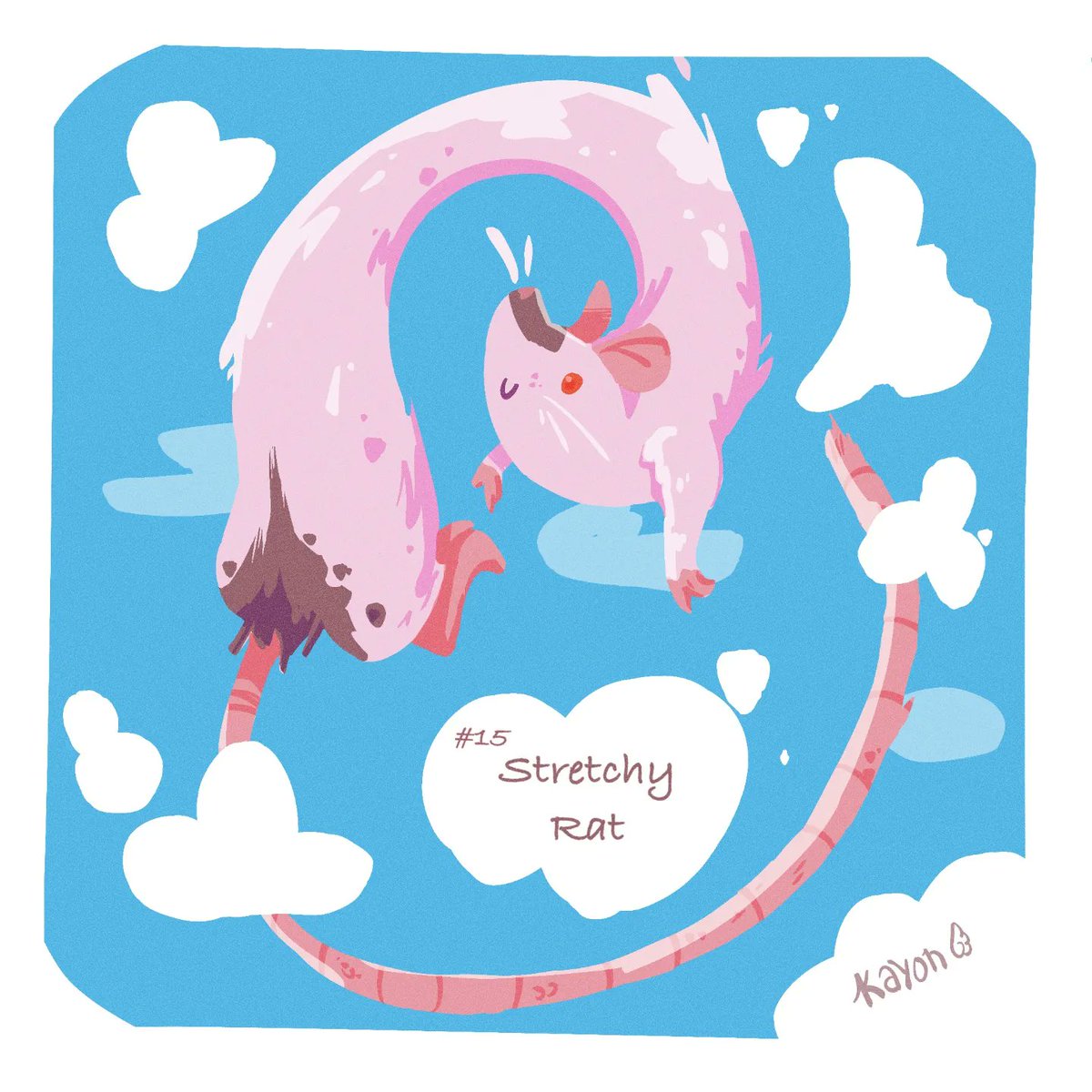 Day 15 is Stretchy Rat !

#digitalart #ratart #illustration #rattober #beansrattober #rattober2022 #inktober #inktober2022 #inktoberday15 #petrat