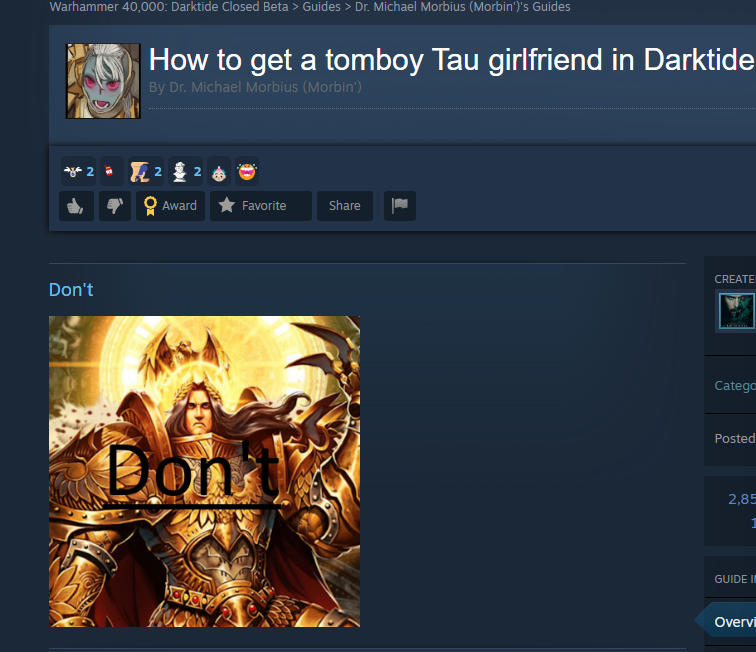 005HavenHu3's tweet photo. God bless the 40k darktide community steam guide page https://t.co/FxWhH74jlG