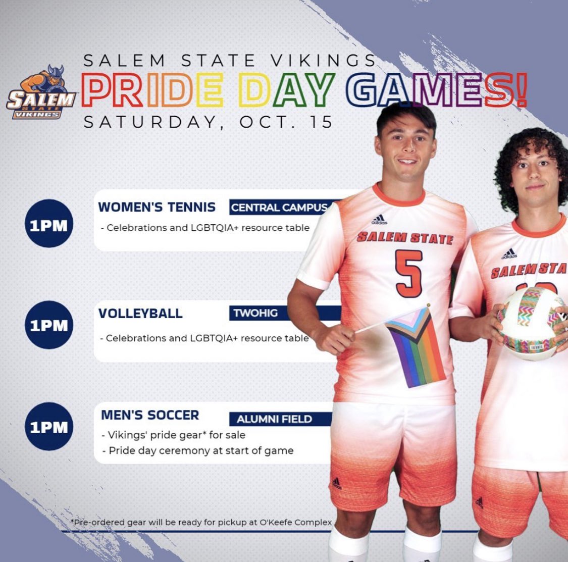SSU_CJL's tweet photo. Join us today for the inaugural SSU Pride Games! @SsuVikings #LGBTQatSSU https://t.co/defBOjbSmm