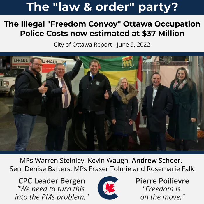 ⚡️Five <a href="/CPC_HQ/">Conservative Party</a> MPs and a Senator supporting the "Freedom CONvoy" 👇. Why aren't they appearing at the #EmergencyActInquiry like some Liberal MPs? 
#TestifyTestifyTestify #FreeDumbConvoy