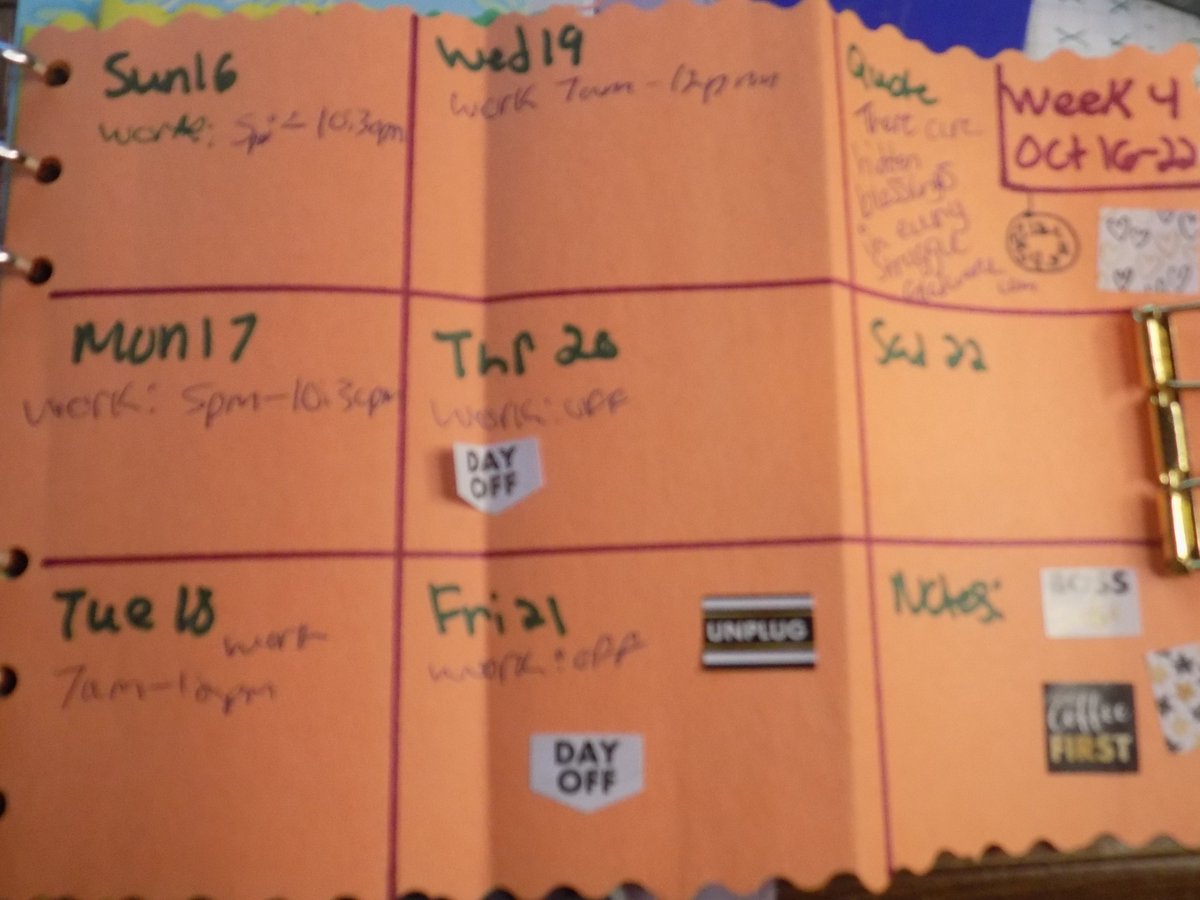 MarieArtEST2017's tweet photo. Week four of October 2022. After the pen and stickers.
#bulletjournal #inspiration #bujoideas #bulletjournalling #bujoinspiration #bujo2022 #bulletjournaladdict #bulletjournals #bulletjournalcommunity #bujo #bulletjournaling https://t.co/8x4kclKMkA