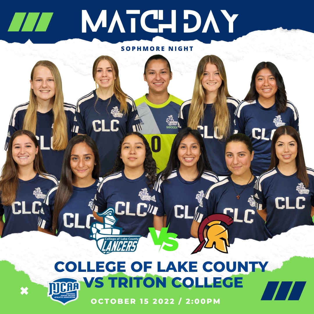 Come join us for our final home game of the season and say thank you to these amazing sophomores for all they've done for our program!! <a href="/CLCLancers/">CLC Athletics</a> <a href="/NJCAA_Soccer/">NJCAA Soccer</a> <a href="/njcaaregion4/">NJCAA Region 4</a> #LancerFamily <a href="/CLCIllinois/">College of Lake County</a> #sophomores