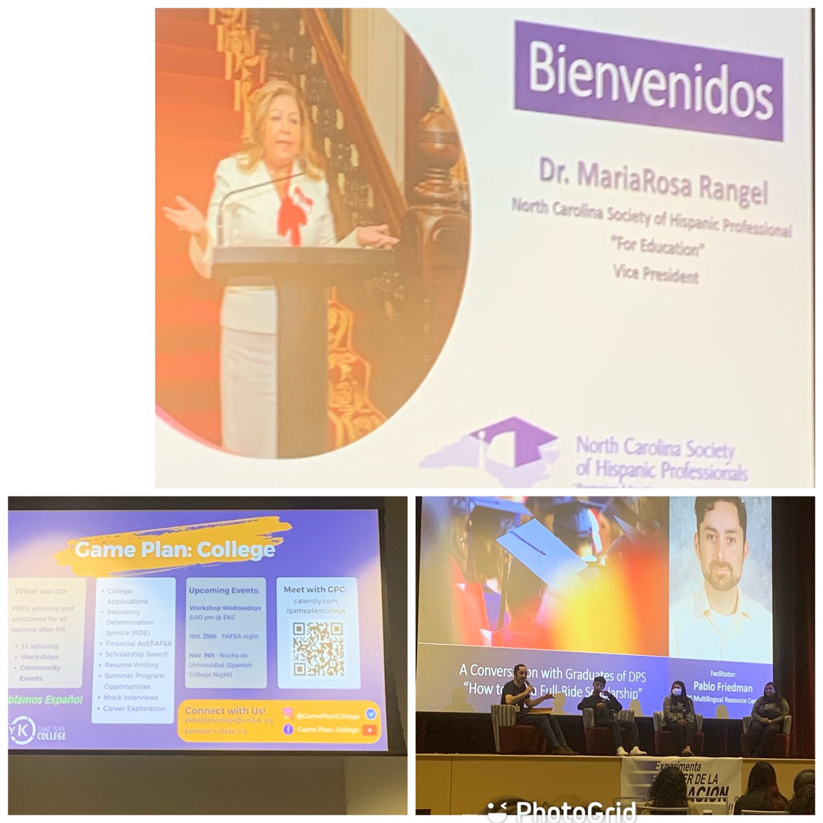 Great day of learning about college opportunities for our students at “Mi Exito de Universidad” - Great event for parents and students! #oneChatham <a href="/RangelMariarosa/">Dr. MariaRosa Rangel</a> <a href="/SelinaL0pez/">Selina Lopez</a>