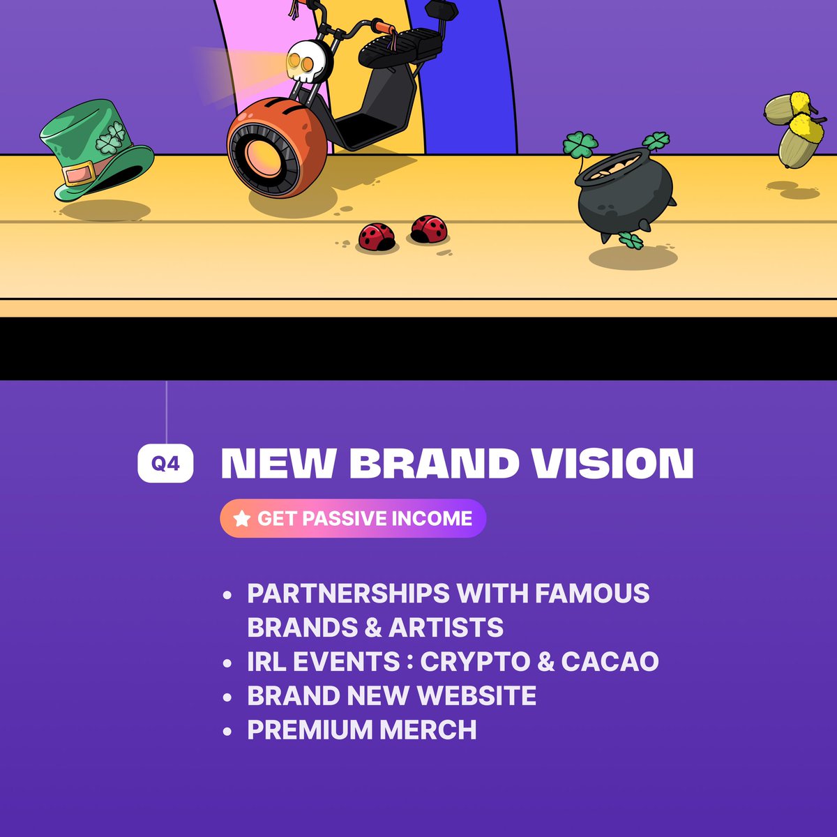 TheLuckyBones's tweet image. Our New roadmap is Here! 
Brand Vision, Lucky Chat, Lucky Cockpit &amp;amp; Much More. 

🤘 Make Passive Income Thanks to Your Digital Lucky Charms!