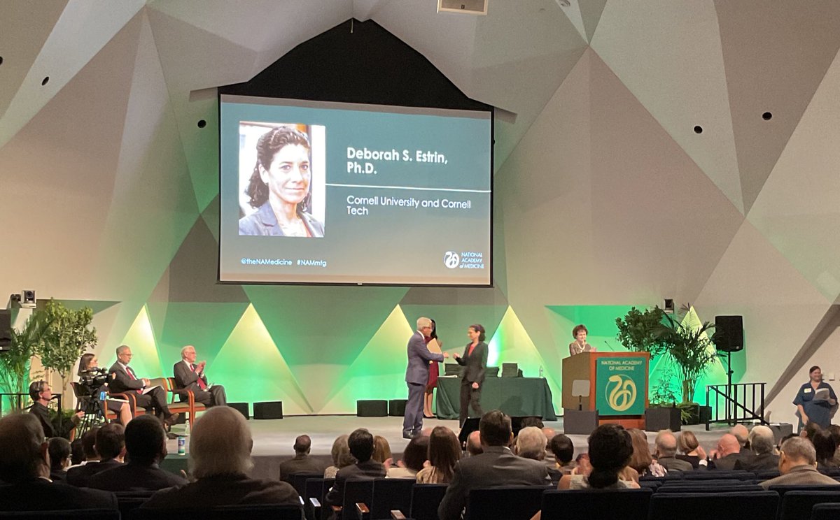 Congrats @DeborahEstrin, mobile health researcher and patient data advocate, for induction into <a href="/theNAMedicine/">National Academy of Medicine</a>! #NAMmtg