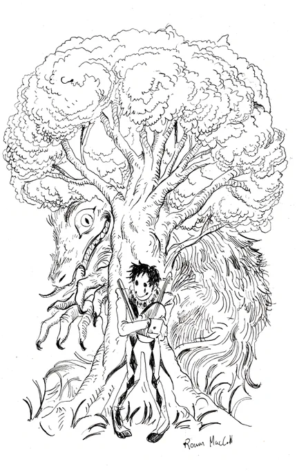 #inktober
Day 14
Surely if he stays still and quiet, it'll go away... right? 