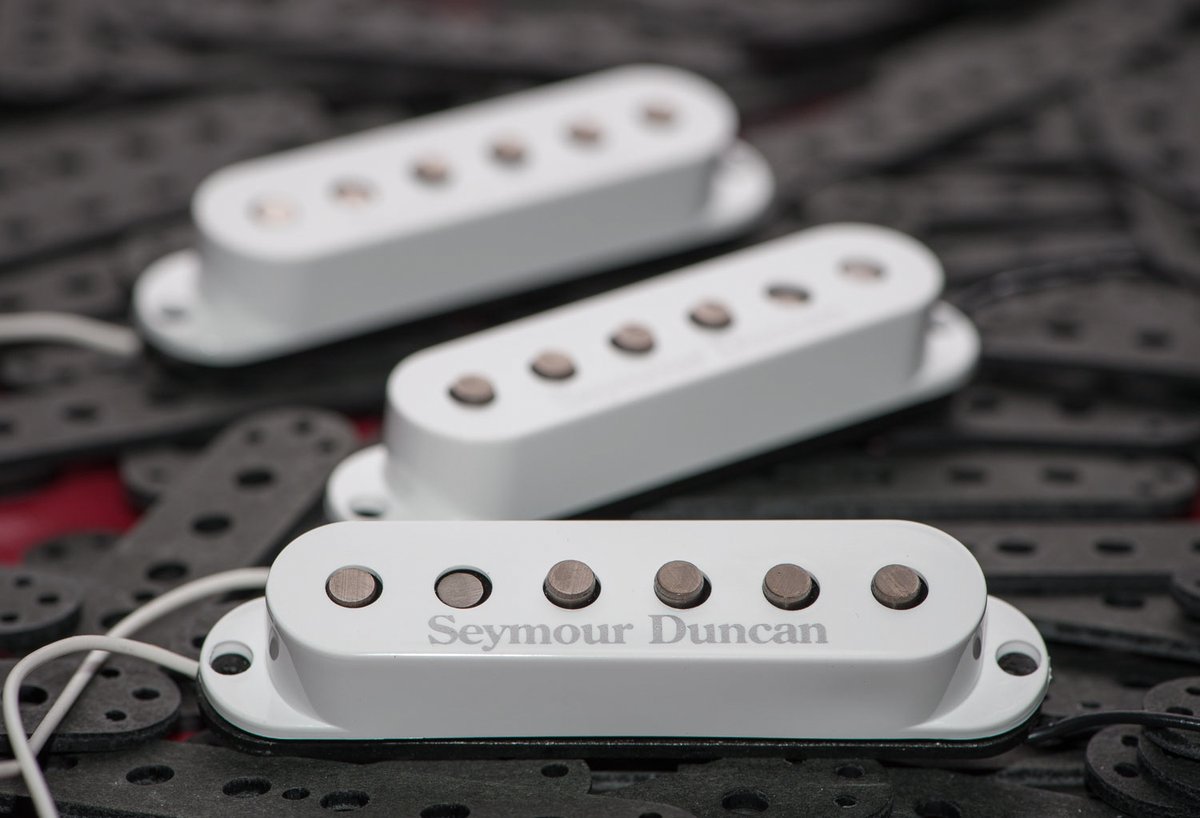 .@davidgilmour needed a pumped-up sound for his famous Black Strat, so Seymour wound what became the Custom Staggered medium-output Stratocaster pickup. Get your Custom Staggered Strat today: hubs.la/Q01nYcN10 #SeymourDuncan #Stratocaster #Straturday