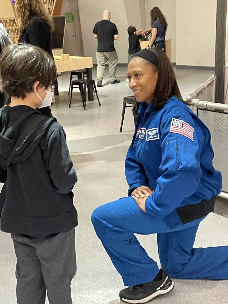 #NYSCI re-opening today is “STEAMing” along well. <a href="/Astro_Jeanette/">Jeanette J. Epps, PhD</a> is sharing her journey and prep to space!  #NASA