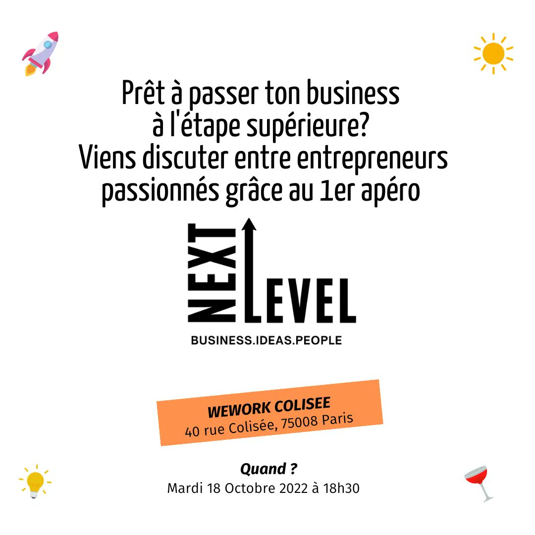 ExpatsinParis's tweet image. Apéro Business à #Paris: to the Next Level 

buff.ly/3VdbsZX