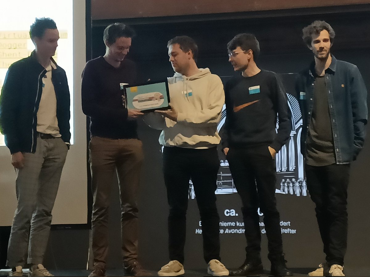 District09 (@district09gent) on Twitter photo Proficiat Team CLIvandeGentenaar met jullie prijs voor meest technische project op de Open Cultuur hackathon van @appsforghent en <a href="/coghent/">Collectie van de Gentenaar</a> ! Proficiat Team CLIvandeGentenaar met jullie prijs voor meest technische project op de Open Cultuur hackathon van @appsforghent en <a href="/coghent/">Collectie van de Gentenaar</a> !