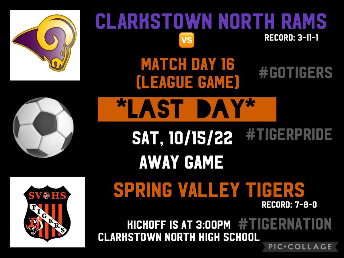 Coach_nelson17's tweet photo. Last Regular Season game today at Clarkstown North. Kickoff is at 3:00pm let’s close out Strong Boys!⚽️🟠⚫️🐅 #gotigers #tigerpride #tigernation #tigerswillriseagain #resilienttogether https://t.co/uDykAgZNIC